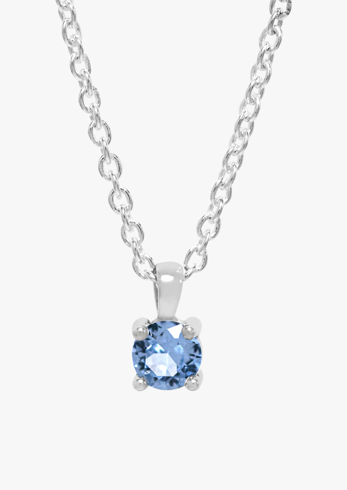 Tiny Blue Crystal Necklace